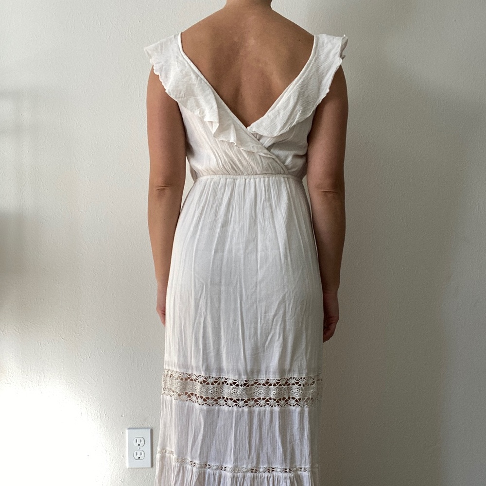 Mossimo White Cream Boho Maxi Summer Dress - Picture 2 of 4